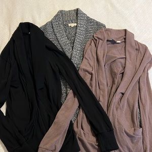 Three urban outfitters cowl neck open sweaters